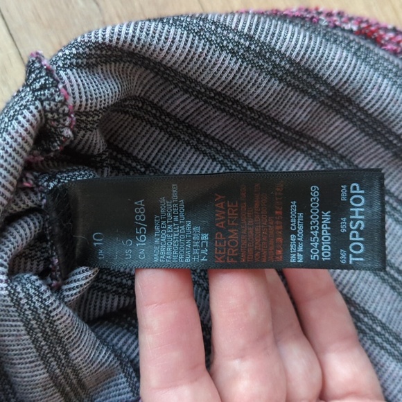 Topshop Women's Size 6 Pink and Black Textured Mini Dress - Picture 7 of 9